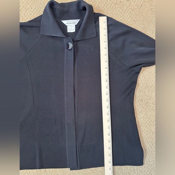 Exclusively Misook Open Cardigan One Button Black Size S - Picture 8 of 8